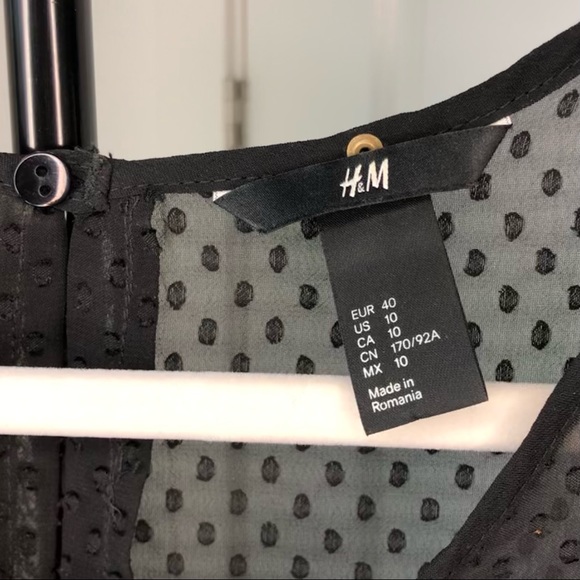 H&M Sheer Peplum Top A9 - Picture 4 of 5